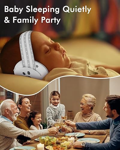 Miniatura 6 de Protección auditiva para bebés, auriculares con cancelación de ruido para bebés, orejeras con reducción de ruido para bebés y niños pequeños de