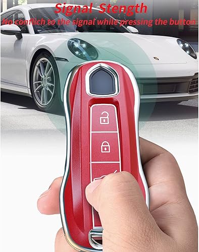 Miniatura 4 de Savzokiw Funda para llaves de coche adecuadas para Porsche Panamera 2010-2019 Cayenne 2011-2020 911 2013-2020 Macan 2014-2019 Boxster 2013-2016
