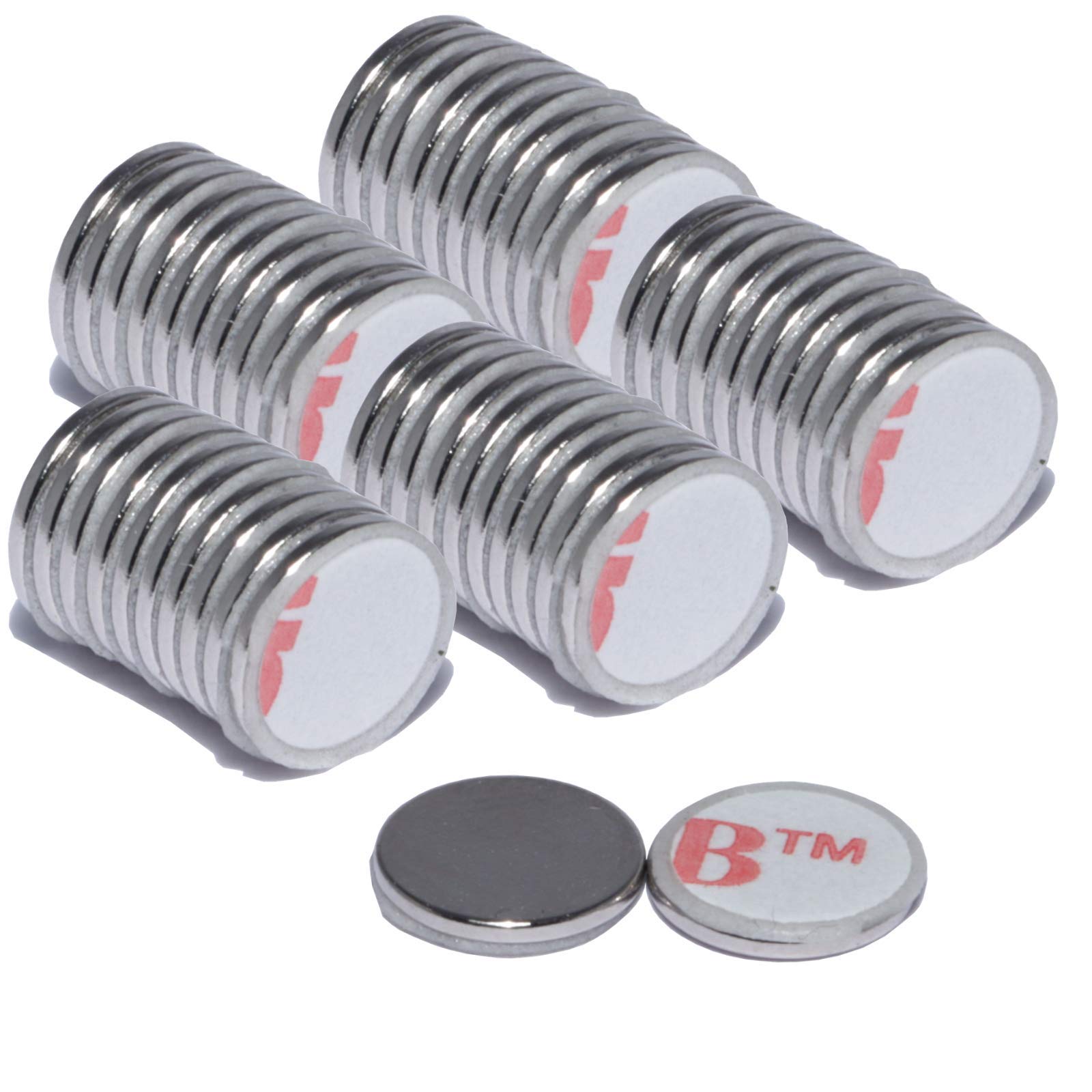 TRYMAG Lot De 75 Petits Aimants Ronds En Néodyme De 10 X 3 Mm, 25 Aimants Ronds De 8 X 3 Mm, 25 Aimants De 6 X 3 Mm, 3 Tailles Différentes