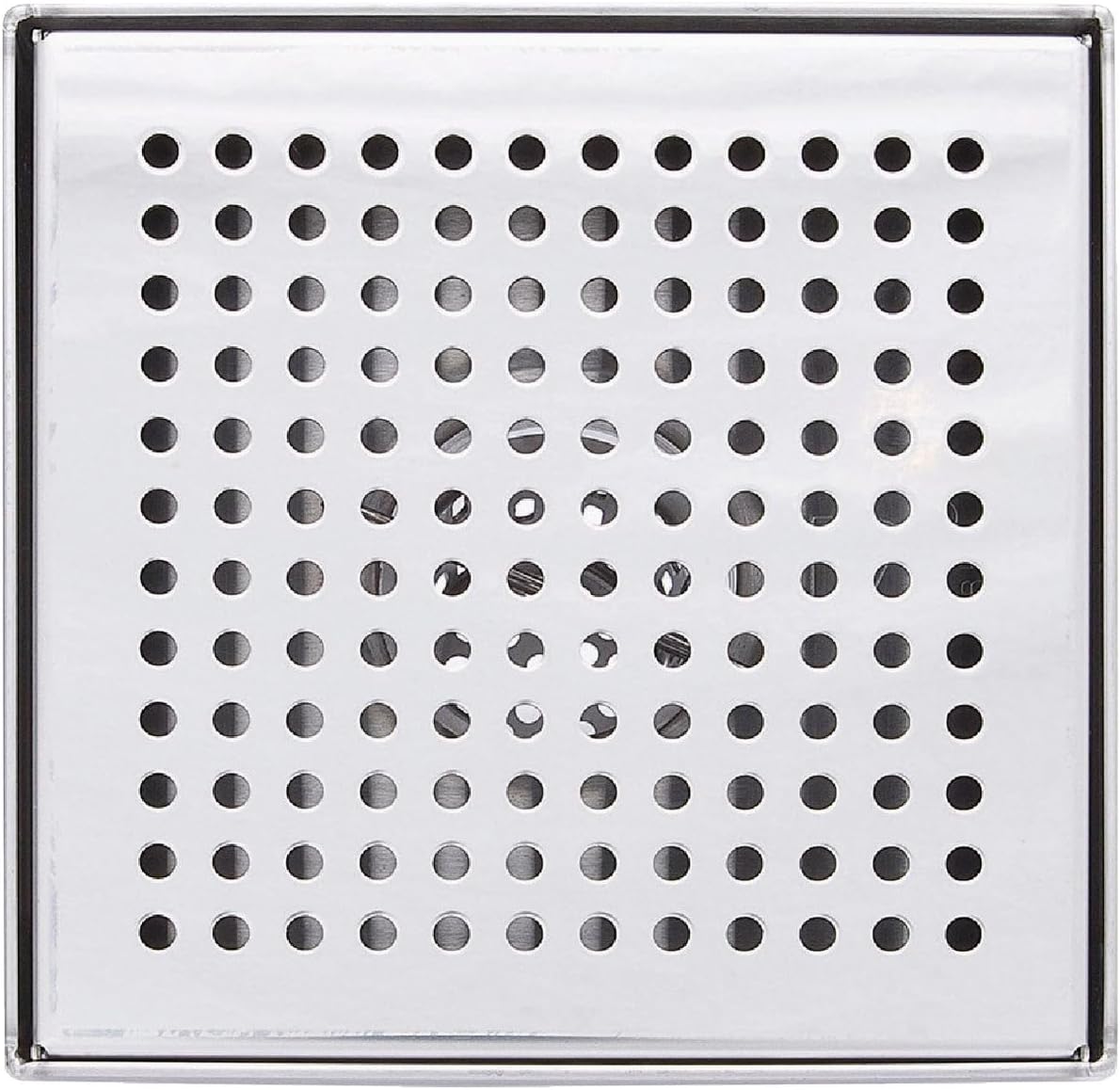 6" Polished Chrome Stainless Steel Square Shower Drain