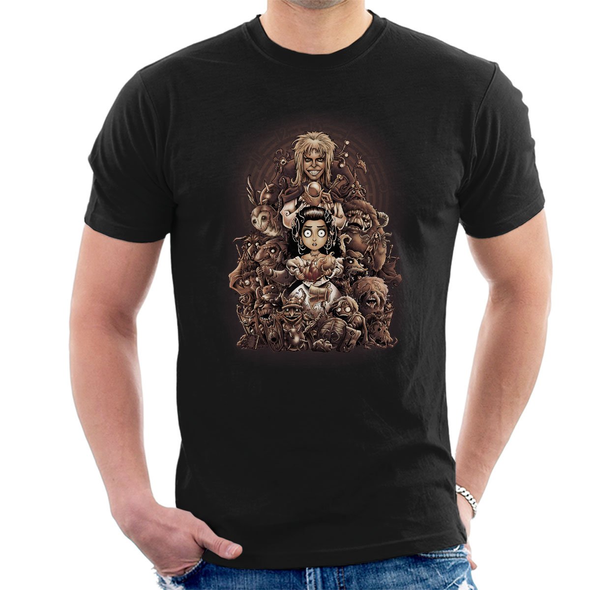 Cloud City 7 Men's Black Labyrinth Thirteen Hours Tim Burton T-Shirt