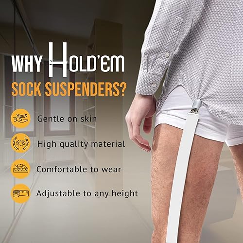 Miniatura 8 de Hold'Em tirantes para playera de elástico ultra suave con broche de metal extra fuerte