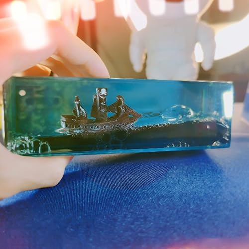 Vista 5 de ALASSE Botella de deriva de líquido de crucero, Botella de deriva de líquido de crucero de barco pirata, Modelo de deriva de líquido de crucero