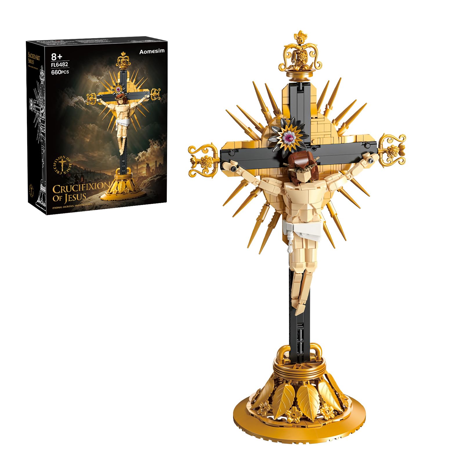 Jesus Cross Building Blocks for Adults & Kids 8+, Christian Bible Bricks