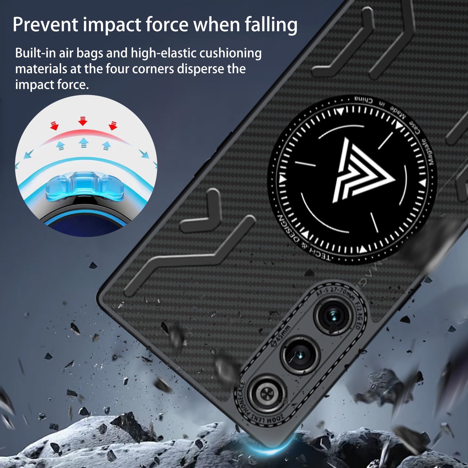 For REDMAGIC 10Pro/10S Pro Series Real Aramid Carbon Fiber Magnetic Back Case