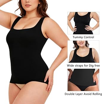 Compressions Tank Top for Women Tummy Control Shaping Vest Seamless Slimming Camisole Shapewear Cami Top