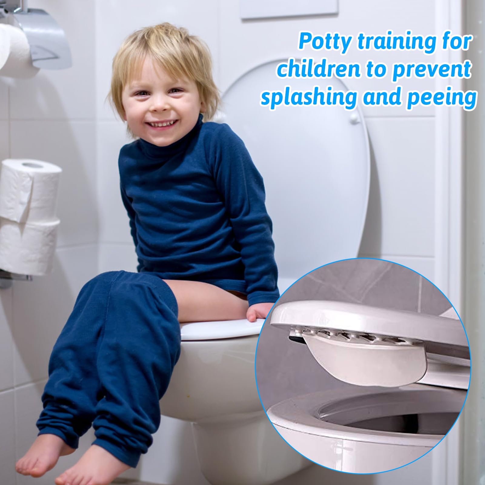 2 Pcs Déflecteur de Siège de Toilette, Conçu pour Empêcher les Eclaboussures d'urine, avec Ventouse et Réutilisable, Adapté aux Enfants et Aux Adultes.