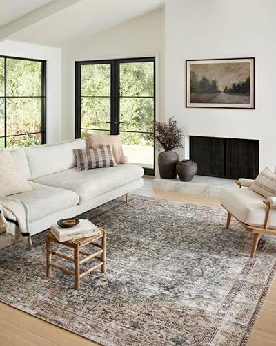 Miniatura 2 de Amber Lewis x Loloi Colección Georgie GER-04 - Alfombra de pasillo de 2 pies 6 pulgadas x 12 pies, color verde azulado antiguo