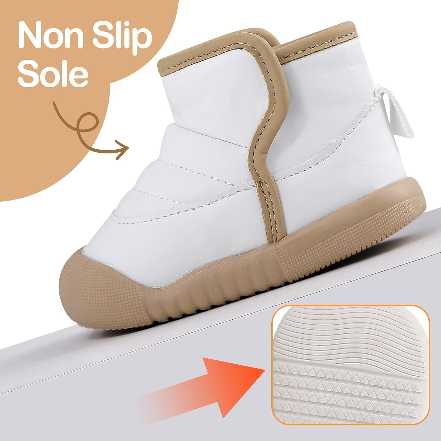 MK MATT KEELY Baby Boys Girls Winter Boots Toddler Warm Plush Lining Snow Boots Infant Anti-Slip Soft Walker Shoes Water Resistance Lightweight Outdoor Booties