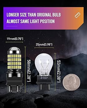 Amazon.com: LUYED 3157 3156 LED Bulb Reverse Lights 3400