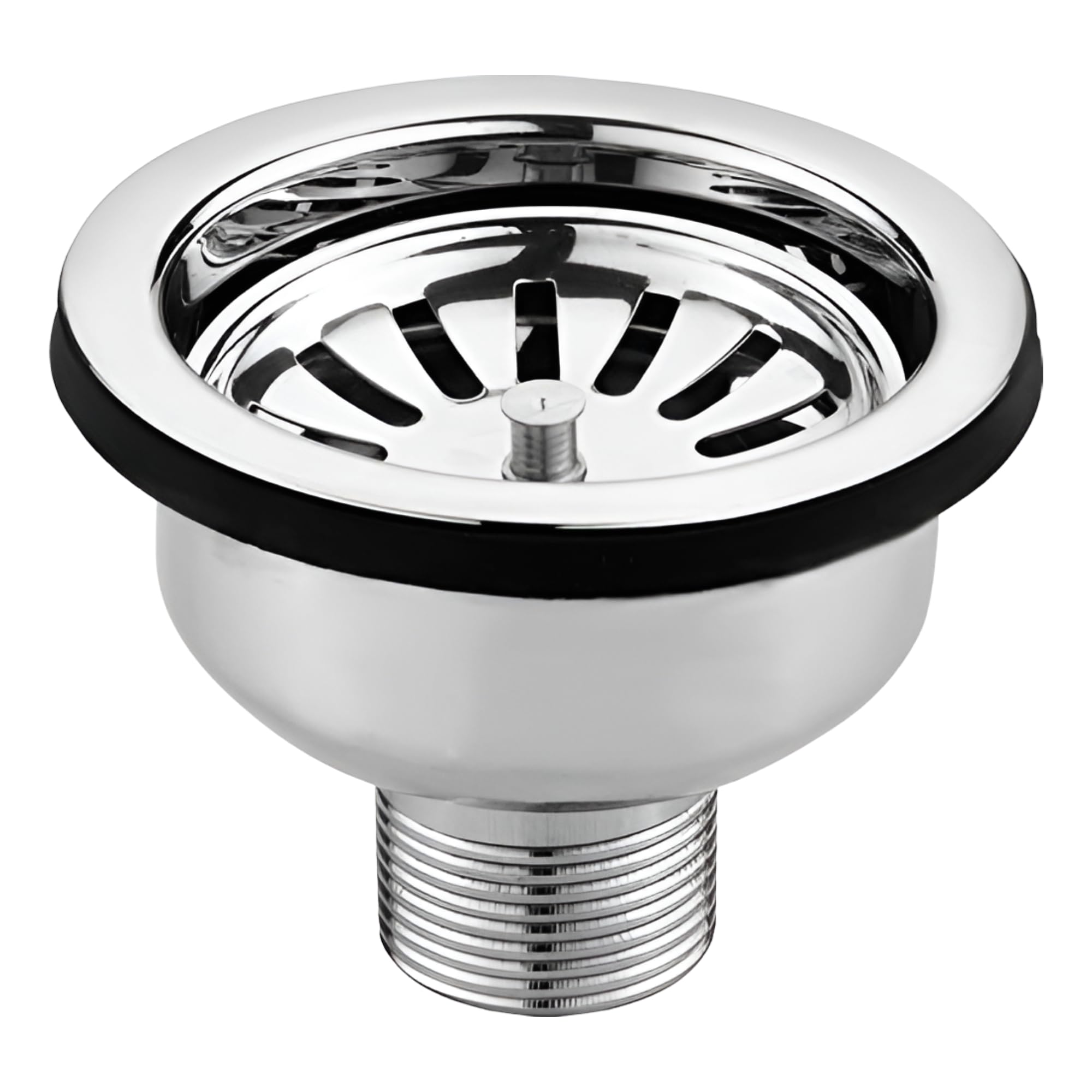 KI Stainless Steel Heavy 3 Inch Coupling for Sink Drain Outlet (Silver)