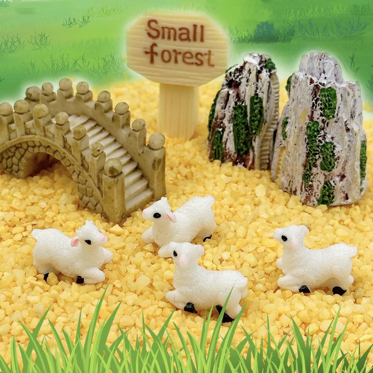 Suartus Mini-Tierfiguren Aus Kunstharz – 110 Stück Set – Für Feengarten, Terrarium & Deko