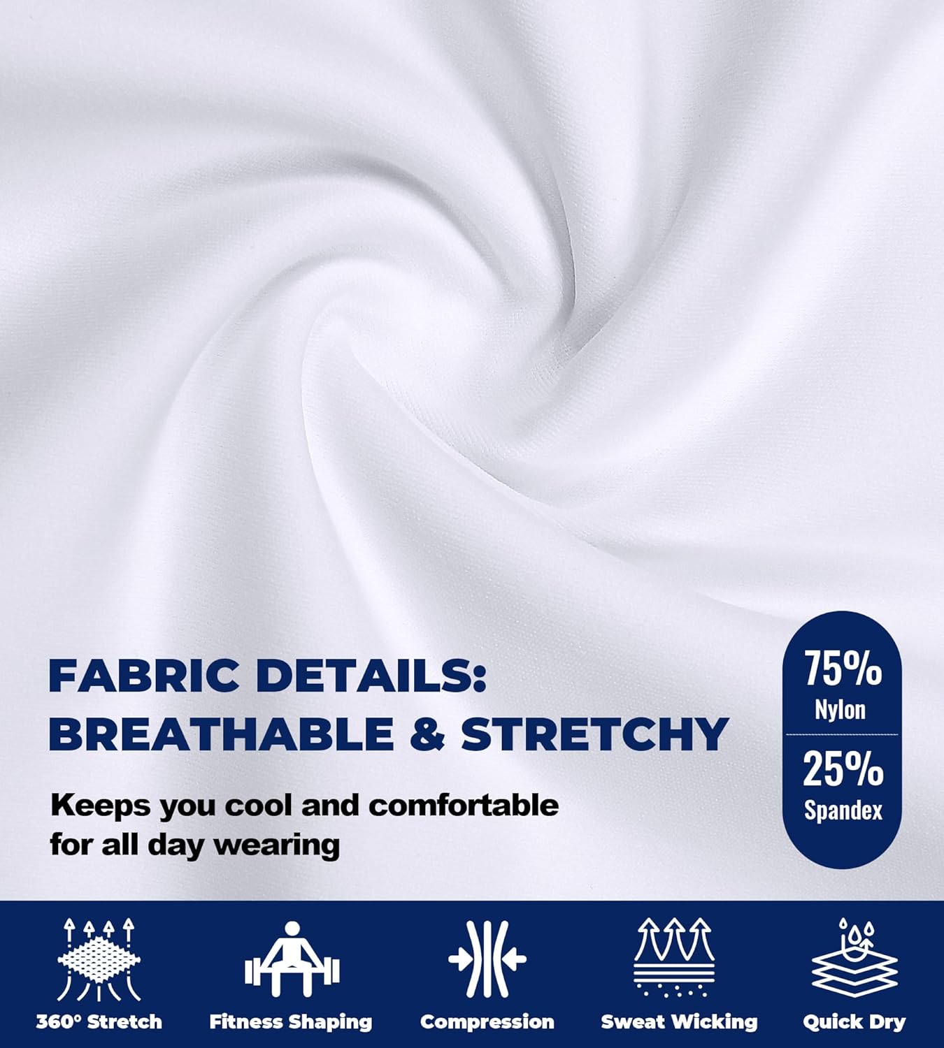 Compression Shirt Men, V-Neck Slimming Body Shaper Tank Top Shapewear Undershirt for Gynecomastia Tummy Control - Image 5