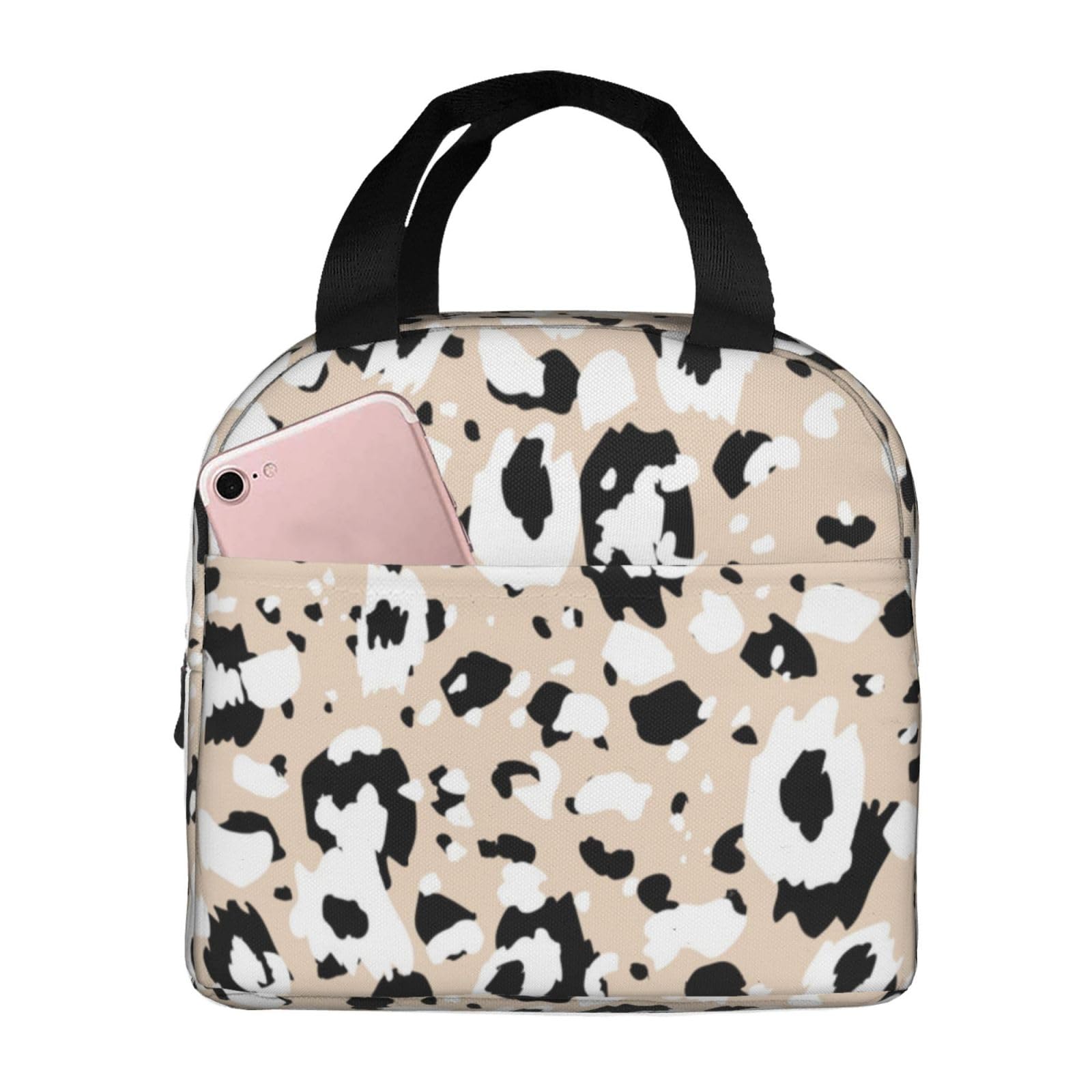 Borsa per il pranzo da donna borsa per il pranzo colorata leopardata per il lavoro borsa da viaggio borsa per il pranzo refrigeratori isolati per bambini uomini-colore 8