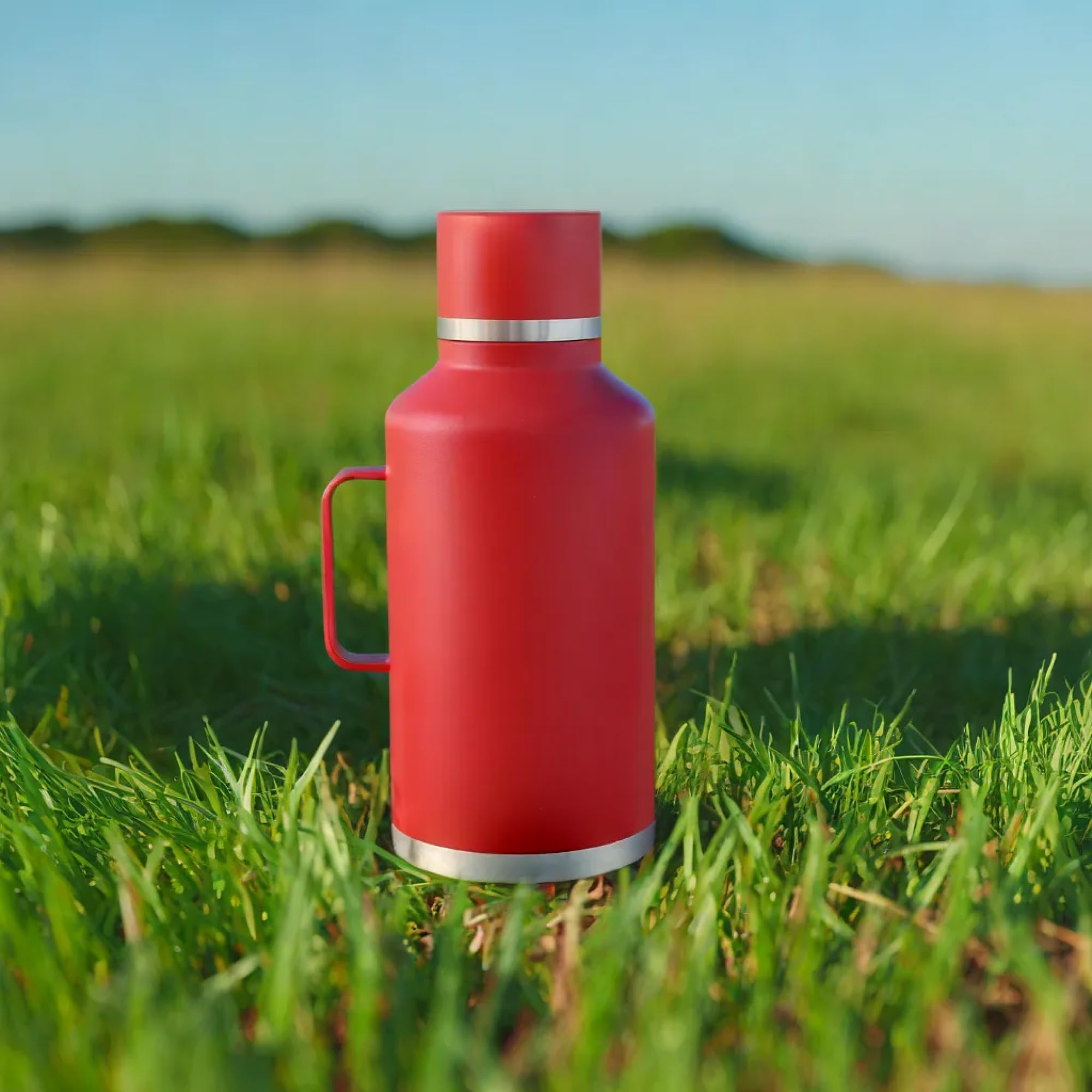 UMAI 2000ml Double Walled Vacuum Thermosteel Water Bottle | Stainless Steel | Hot and Cold | Insulated Water Bottle for Office, Gym, Travel | BPA-Free | Leakproof | Rustproof | Red (B0CQYD65R5) Amazon Price History, Amazon Price Tracker