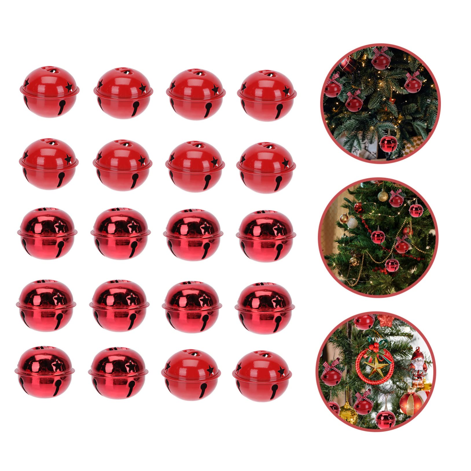 ABOOFAN 3 Set Campane Di Natale Decorazioni Fiocchi Di Natale Pendenti Natalizi Ciondolo Natalizio Ciondoli Campanelli Natalizi Fai Da Te Campane Adorabili Ferro Da Stiro 20 Pezzi * 3
