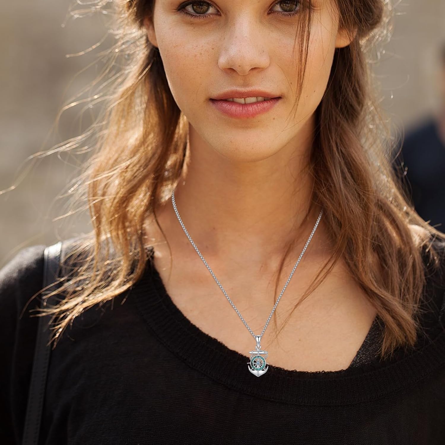 Nautical Anchor Necklace for Men 925 Sterling Silver Anchor Pendant Necklace Nautical Jewelry for Women Men Travelers Graduates - Image 3