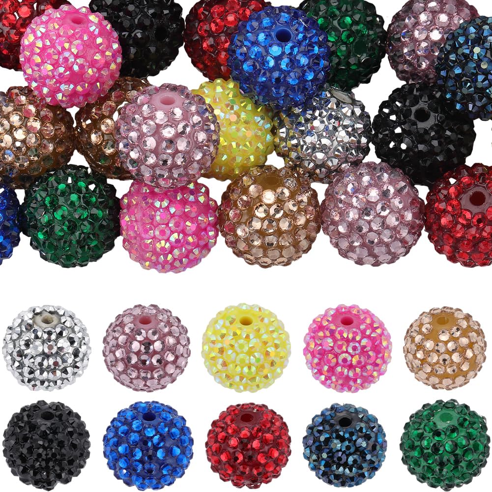 Perles d'espacement en vrac 20mm résine et strass pour stylos et bijoux DIY