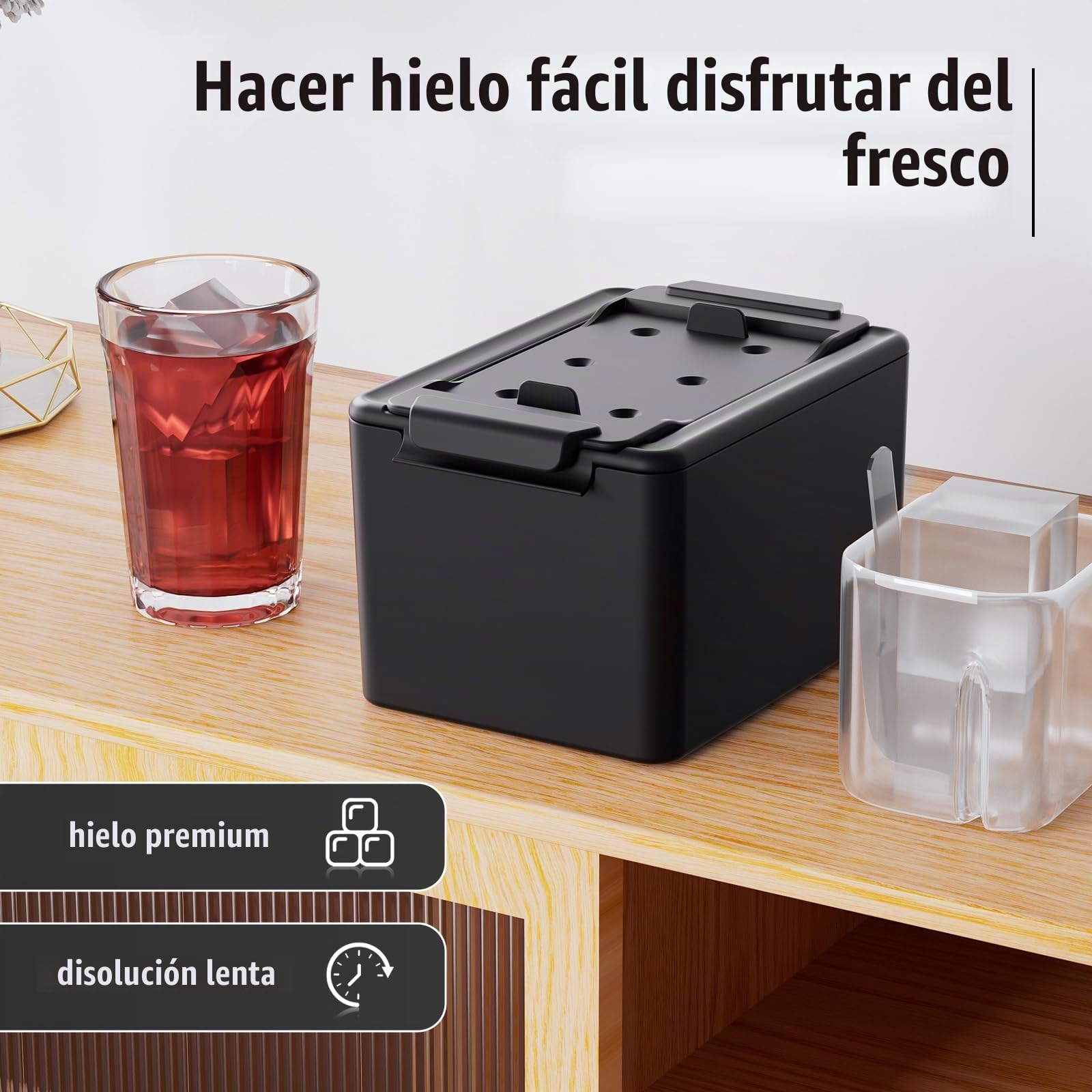 6 x 1.9 pulgadas Molde de hielo transparente, fabricante de hielo transparente para whisky bourbon old fashioned cócteles, bandeja de hielo transparente de silicona con bolsa de almacenamiento de