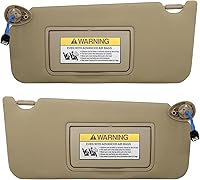 Vista 11 de NHILES Visera solar derecha del pasajero compatible con Honda Accord 2008 2009 2010 2011 2012 2013 2014 2015 2016 2017 con luz reemplaza #