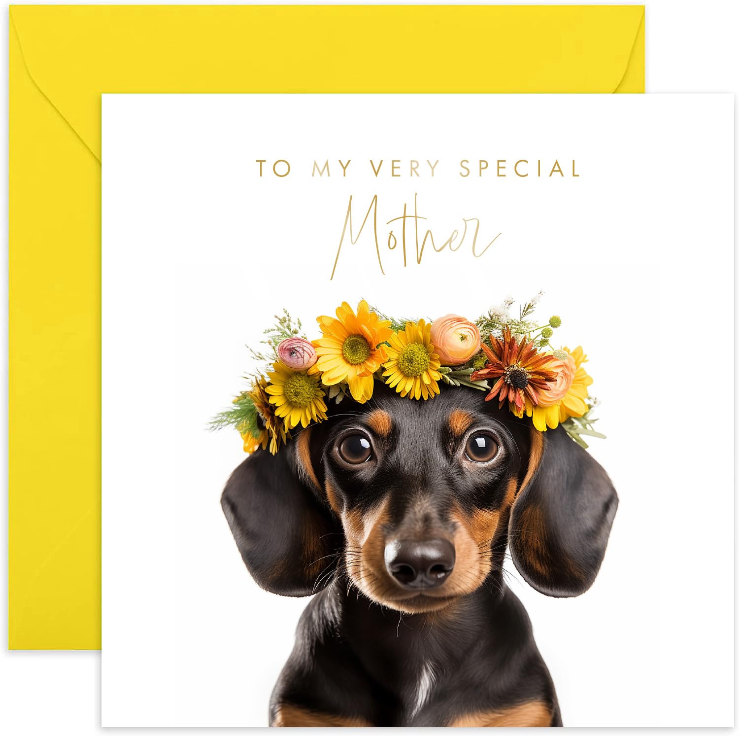 Tarjeta De Felicitación Para Hija Con Diseño De Perro Carlino - Cumpleaños Especial - Old English Co.