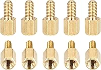 Vista 7 de M3x4x4mm (DxHLxML) - Separador hexagonal de latón -100Pack- Bueno para máquinas electrónicas - Tuercas de tornillo espaciadoras macho a hembra