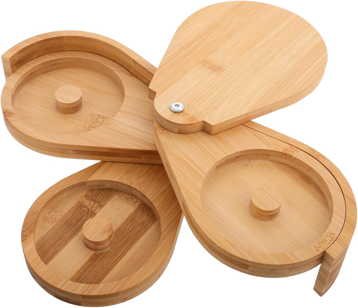 Cabilock Bamboo Spice Container Salt Sugar Box Lid Seasoning Holder for Kitchen Counter Bar