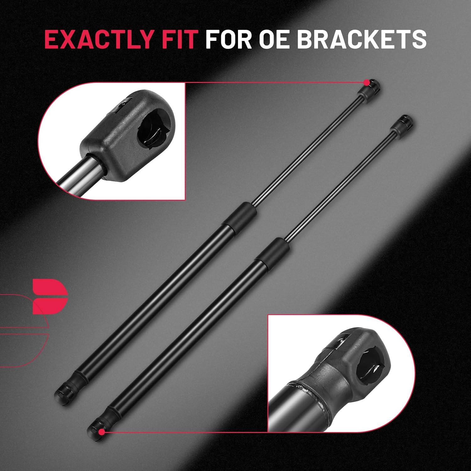 BDFHYK C16-08055 20inch 120lbs (533N) Gas Shocks Struts Lift Support for are ATC Leer Camper Shell Awning Snugtop Topper Canopy Truck Cap Pickup Window RV Door or Toolbox Lid etc, Set of 2