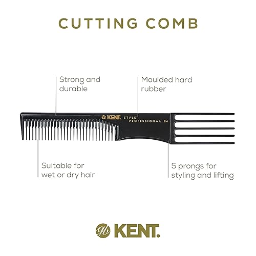 Miniatura 3 de Kent SPC84 Peine de Púas para Cabello Rizado y Grueso  Horquilla Profesional Antiestática Resistente al Calor para Volumen y Elevación  Peine de