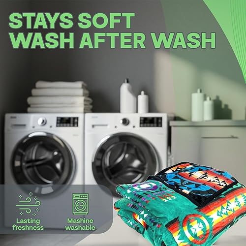 Miniatura 6 de Sacred Thread Manta de vellón sherpa, manta de bebé azteca del suroeste, manta de nativos americanos para sofá, sofá y cama, manta de invierno