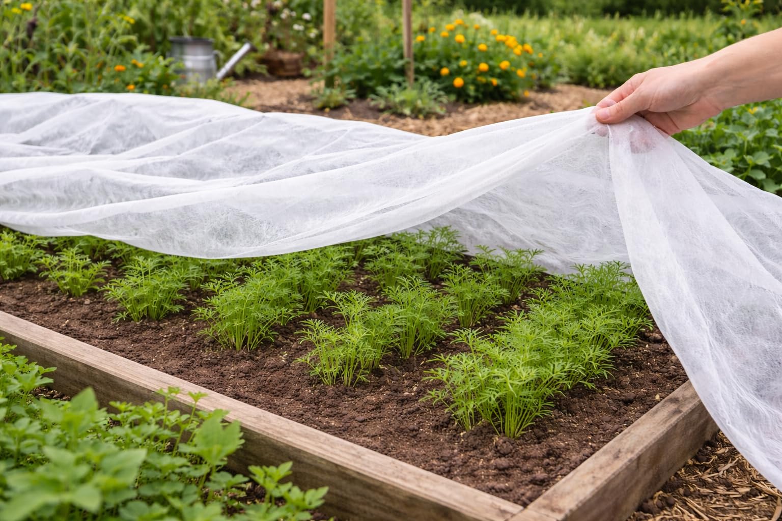 Muddy Hands Garden Fleece Plant Frost Protection Cover Roll - Winter Cold & Wind Crop Protector Blanket - 17gsm - 1.5m x 8m