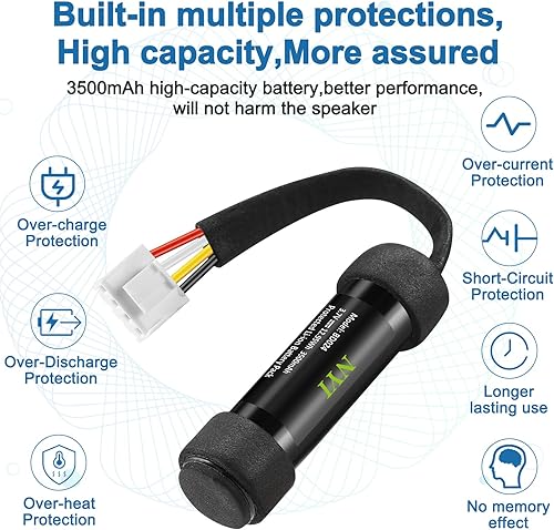 Miniatura 5 de Reemplazo de batería de 3500 mAh compatible con Harman Kardon Onyx Studio 5, Onyx Studio 6 altavoz inalámbrico Bluetooth - Potencia de larga