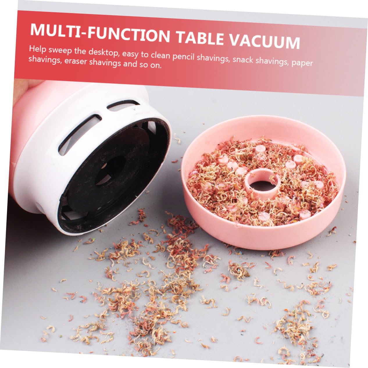 CONGARTENO Handheld Vacuum Cleaner for Tables Portable Desktop Dust Sweeper Multi-Function Crumb Collector Lightweight Electric Cleaner for Home Office Use