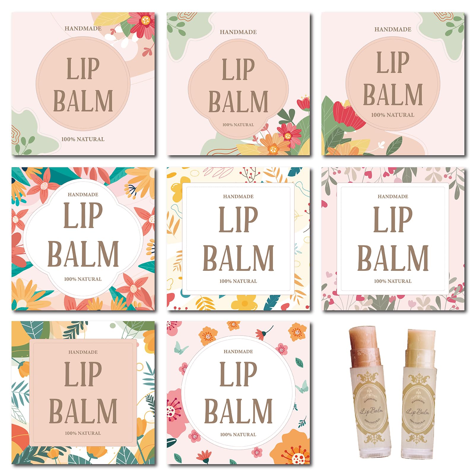 CRASPIRE 80 Etiquetas De Bálsamo Labial Caseras De 2 Pulgadas, Etiquetas Transparentes De Bálsamo Labial Para