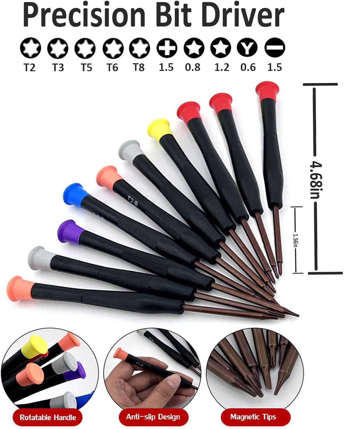 38 in 1 Electronics Opening Repair Tool Kit Screwdriver,Pry,Spudgers,Tweezers etc for MacBook Pro/Air,Cell Phone,Smart Watch,Computer,PC,Tablet,iPad,Camera,Xbox,PS4 and More