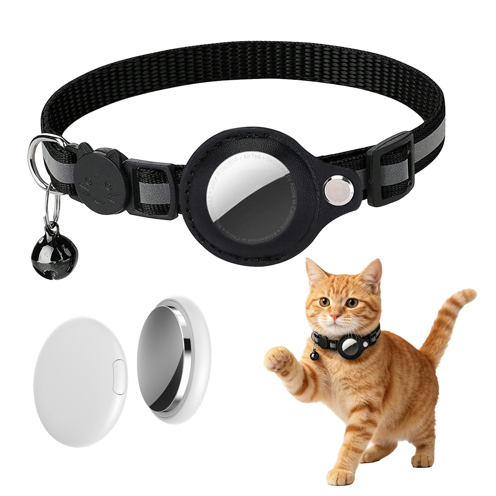 Localizzatore GPS per Gatto, Collare per Cani con Posizionamento Ausiliario, Cronologia delle posizioni, Cat Tracker, Senza Abbonamento Compatibile con IOS & Android