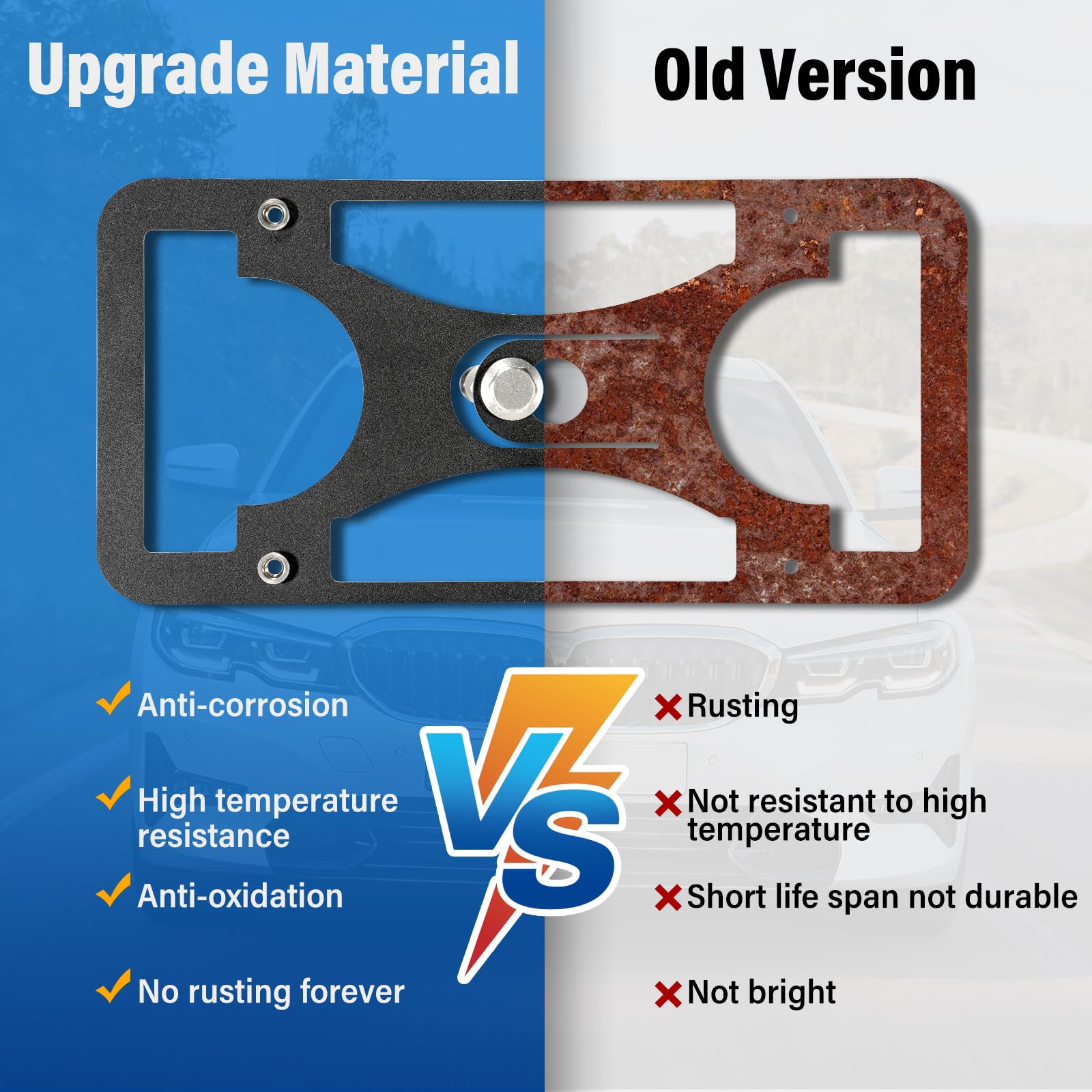 No-Drill Front License Plate Bracket For Volkswagen MK7 GTI 2015-2020 - Grille Mount License Plate Holder