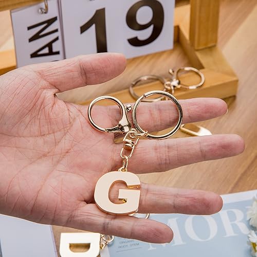 Miniatura 5 de Zugzwang Llaveros para mujer, lindo llavero para llaves de coche, llaveros dorados de la letra A-Z para mujer