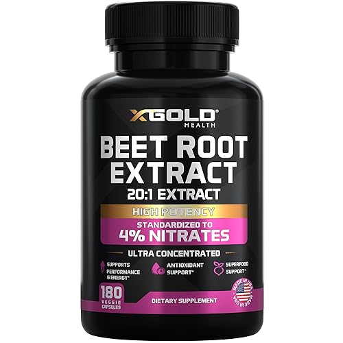 Beet Root Extract 20:1- Concentrated Beet Root Capsules Supplement w/Black