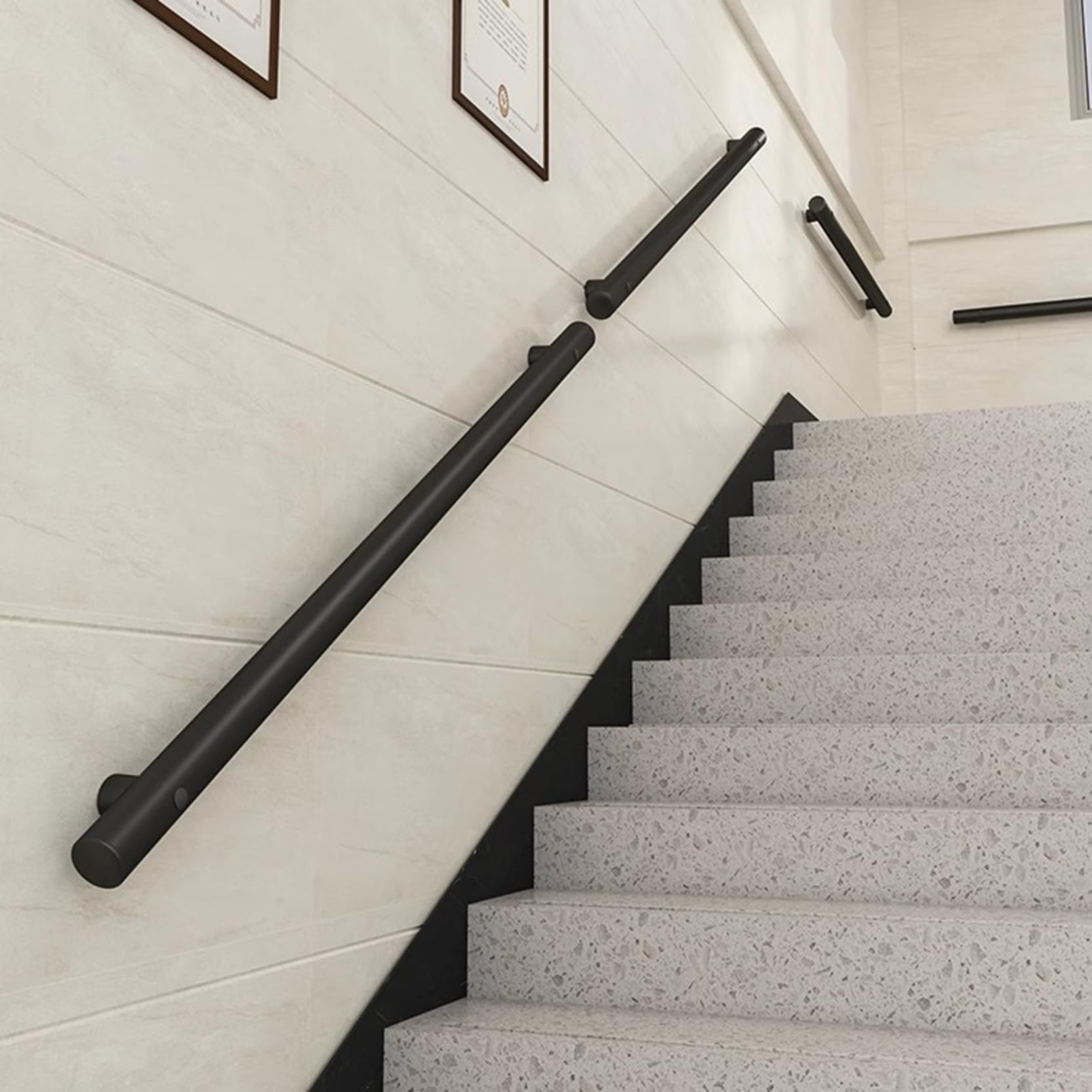 Barandilla de escalera antideslizante con agarre ergonómico de alta seguridad para exterior