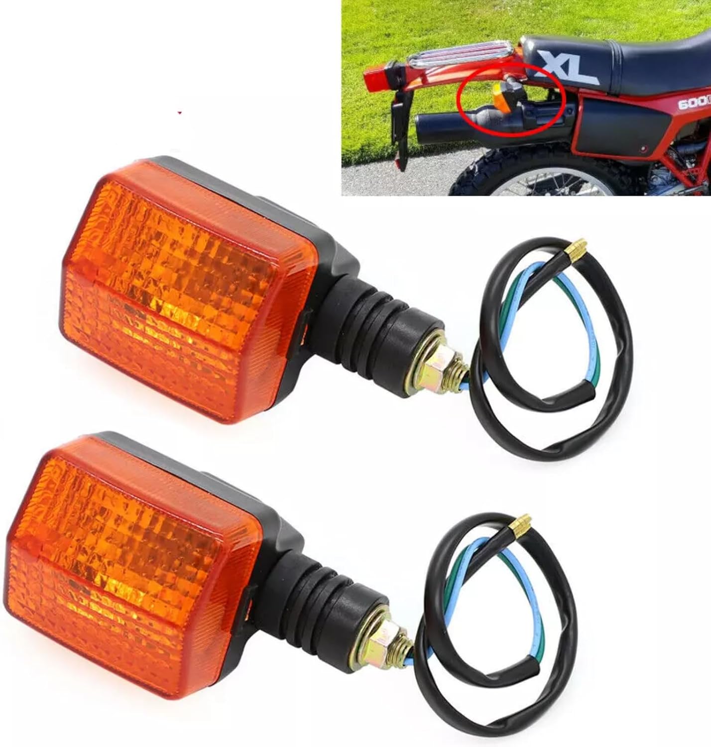 Honda Motorcycle Turn Signal Light, 12V Rear Blinker Indicator, Compatible with Nighthawk 250 750 TLR200 XR650L