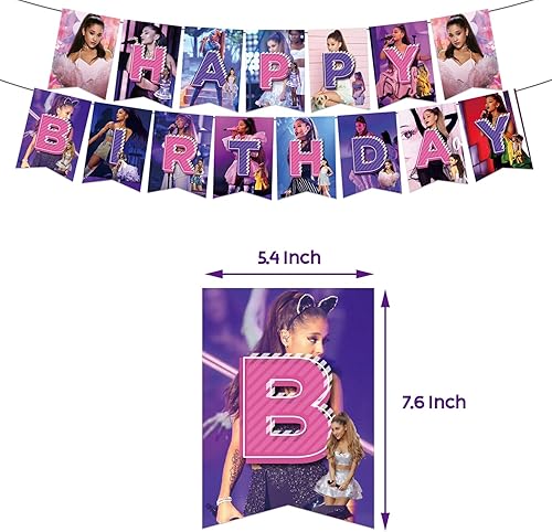 Miniatura 3 de Ariana Grande - Decoraciones de fiesta de cumpleaños para niños y niñas, suministros de fiesta de superestrella, recuerdos de decoración, incluye