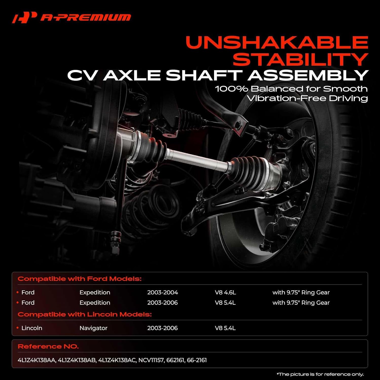 A-Premium CV Axle Shaft Assembly Compatible with Ford Expedition & Lincoln Navigator 2003-2006, V8 4.6L 5.4L, Rear Right Passenger Side
