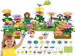 Jouets de construction de jardin de fleurs STEM DIY pour les enfants 3-7 224-Pcs | STEM éducation, BPA gratuit, 224 pièces, inclus, pour les enfants filles garçons de 3 à 7 ans, feinte jeu, belles compétences motrices