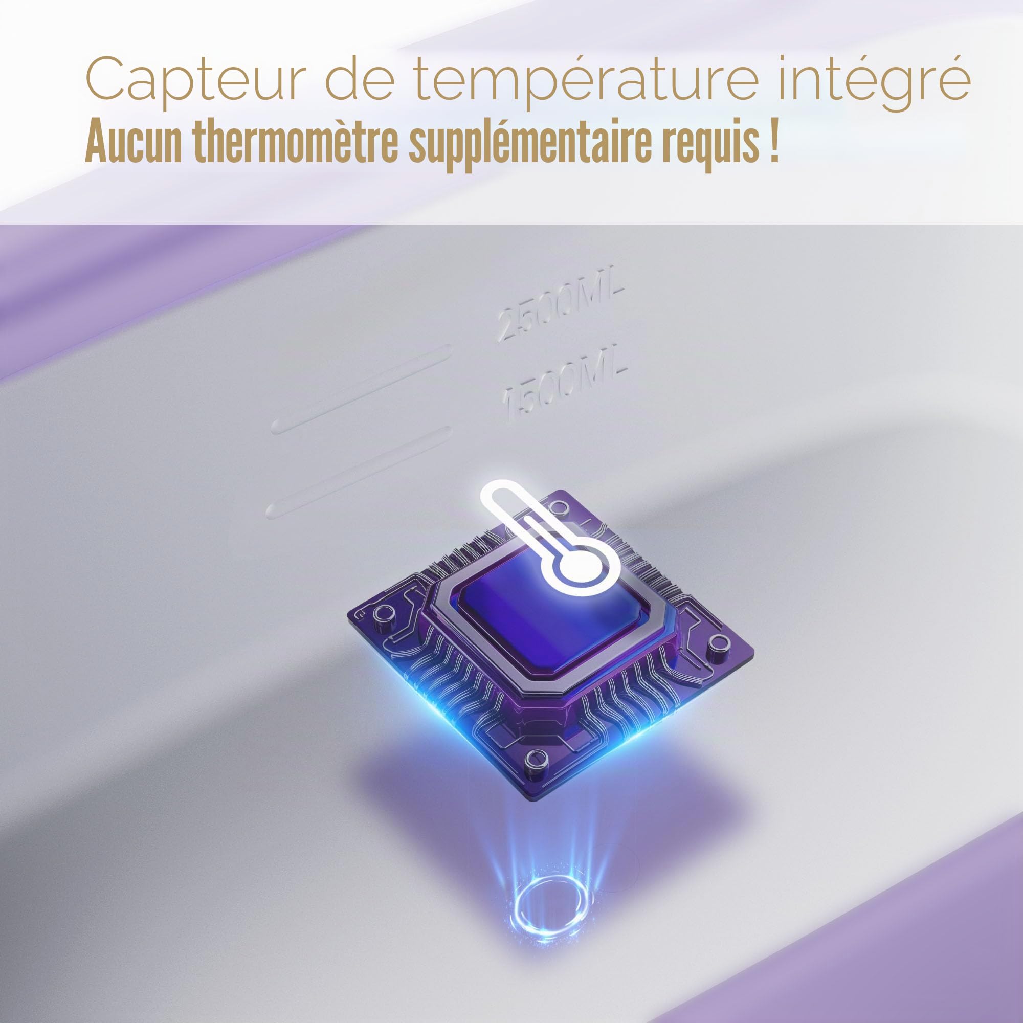 LAVANY Bain de paraffine pour mains et pieds, 4000 ml, appareil à cire de paraffine 230 W avec accessoires, cire de paraffine 1350 g et gants jetables (violet)