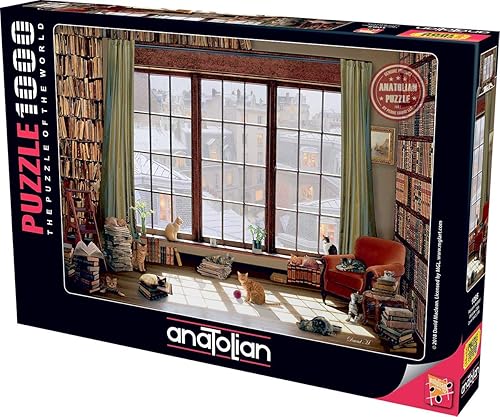 Anatolian Puzzle - Gatos de la ventana, rompecabezas de 1000 piezas, #1065