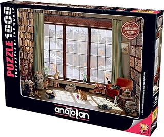 Anatolian Puzzle - Window Cats, 1000 Piece Jigsaw Puzzle, 1065, Multicolor (ANA1065)