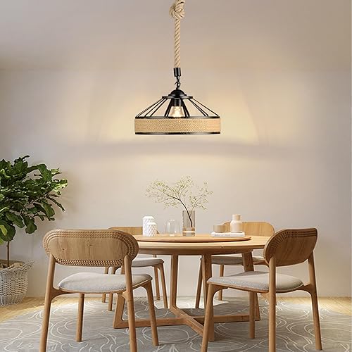 Miniatura 7 de Lámpara colgante de cristal transparente para isla de cocina, 1 luz moderna de madera, accesorio colgante de techo grande de 12 pulgadas para