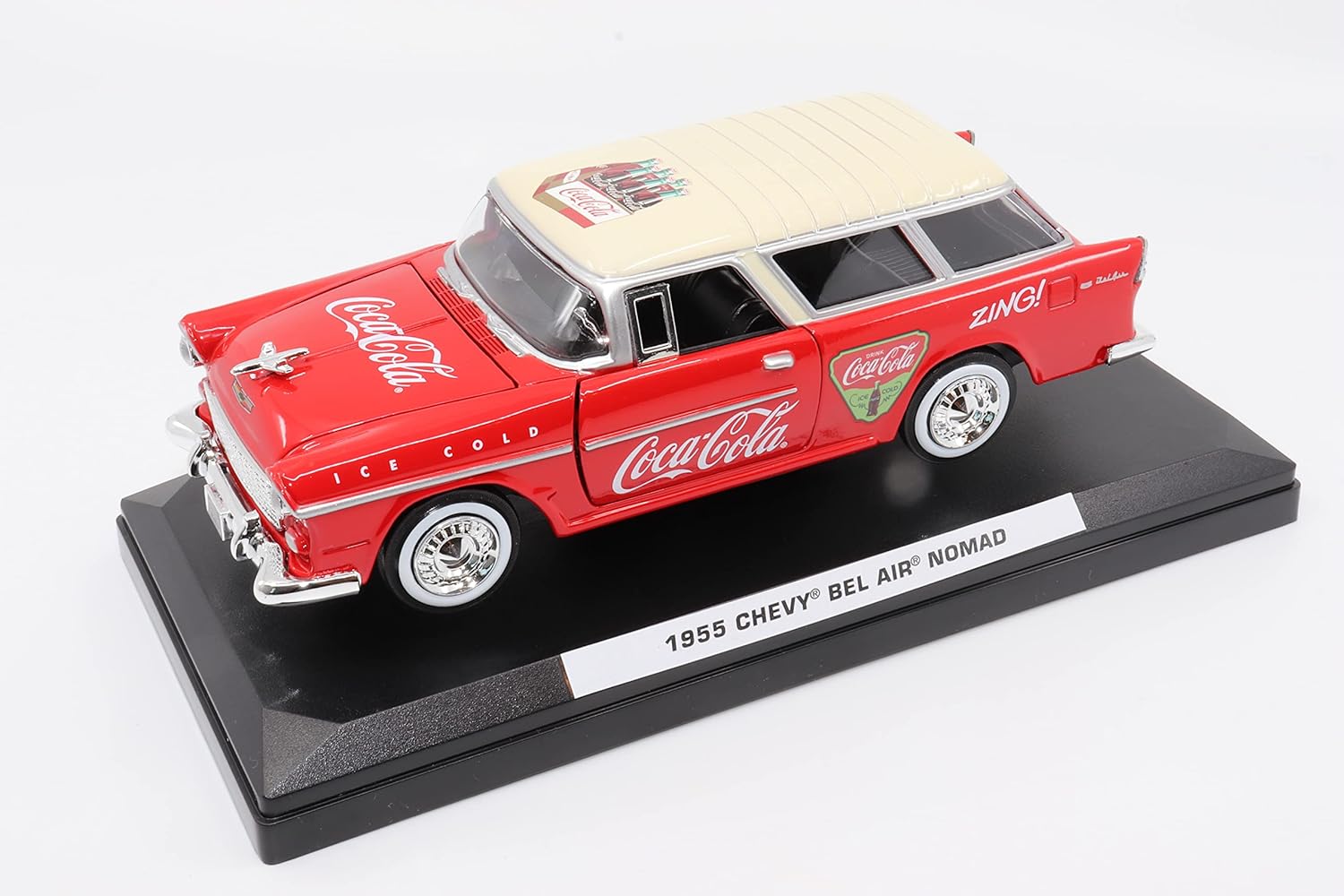 Motor city classics | Coca-Cola 1955 Chevy Nomad 1:24 Scale Model Diecast Collectible 424057