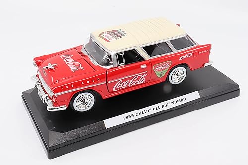 Miniatura 2 de | Coca-Cola 1955 Chevy Nomad | Modelo a escala 1:24 coleccionable a presión | 424057